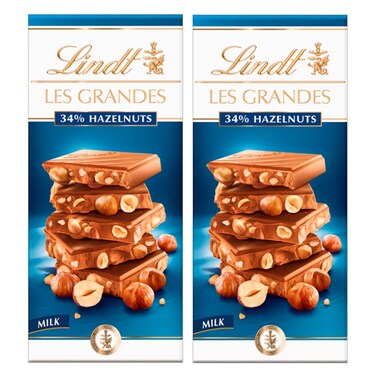 Lindt Grandes Milk Hazelnut 2X150GR Special Price