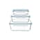 Rectangular Glass Container 3 Pieces