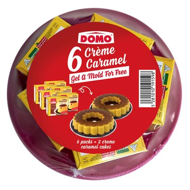 Domo Creme Caramel 6X80GR + Mould