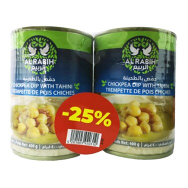 Al Rabih Hommos Tahineh 2X400GR 20% Off