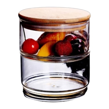 360 Home Glass Bowl With Cover 2 Layers
