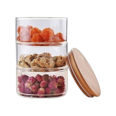 360 Home Glass Bowl With Cover 3 Layers