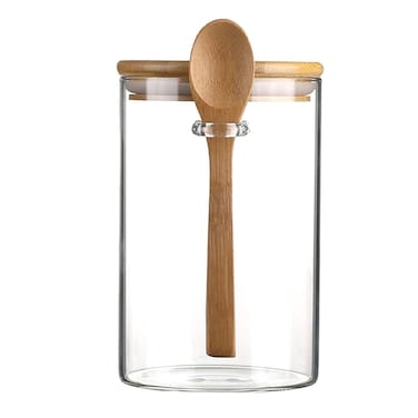 360 Home Glass Jar With Cover 10X20CM