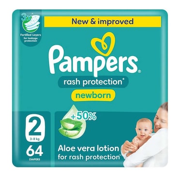 Pampers Giant S2 3-8KG 64 Diapers