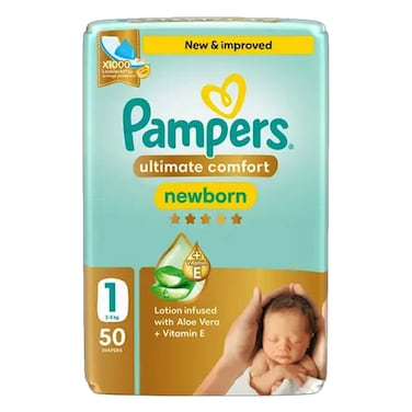 Pampers New Born S1 2-5KG 50 Diapers
