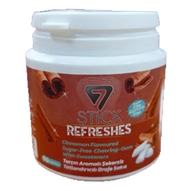 7Stick Sugar Free Cinnamon Gum  Jar 80GR
