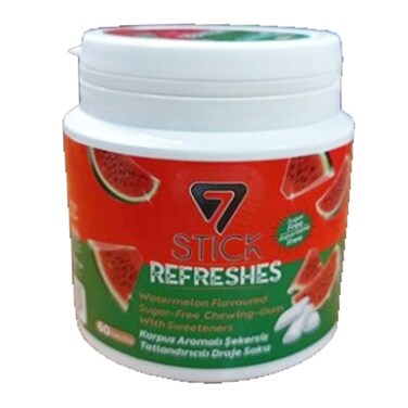 7Stick Sugar Free Watermelon Gum  Jar 80GR