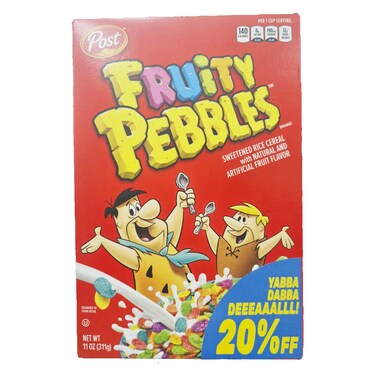 Post Fruity Pebbles Cereals 311GR 20% Off