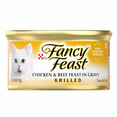Fancy Feast Cat Grilled Chicken And Beef Feast in Gravy 85GR