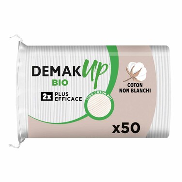 Demakup Bio Oval Unbleached 50 Sheets