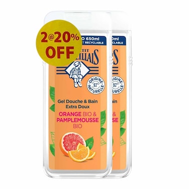Le Petit Marseillais Shower Gel Orange And Pamplemousse 650MLX2 20% Off