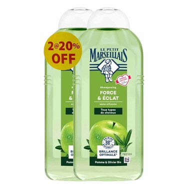 Le Petit Marseillais Shampoo Force And Eclat 300MLX2 20% Off