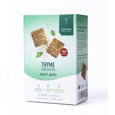 Larome Thyme Crackers 75GR