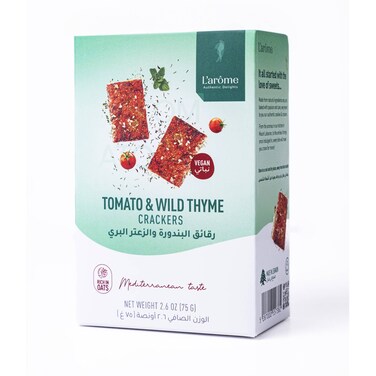 Larome Tomato And Thyme Crackers 75GR
