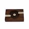 Vintage Wood Ashtray Plated
