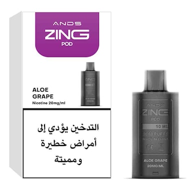 Zing Puff Aloe Grape Pod 20MG/ML