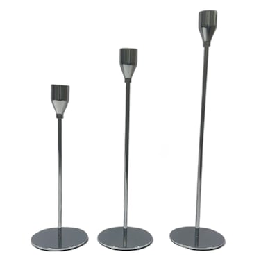 Set 3Pieces Candle Sticks Silver
