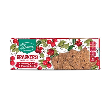 Benina Crackers Cranbery And Chia 90GR