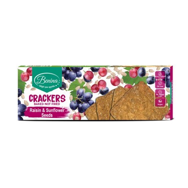 Benina Crackers Raisin And Sunflowr 90GR