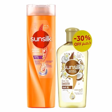 Sunsilk Shampoo Damage Restore 350ML+Hair Oil 250ML