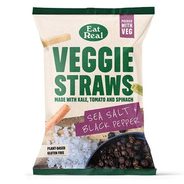 Eat Real Veggie Sea Salt And Pepper Straws 110GR