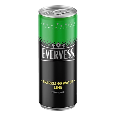 Evervess Sparkling Water Lime  Can 250Ml