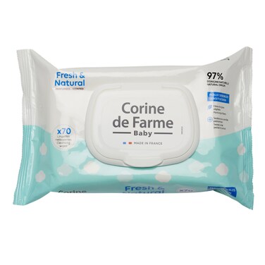 Corine De Farme Baby Wipes 70Pcs Bio