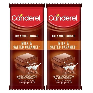 Canderel Chocolate Milk And Salted Caramel 100GRX2 Special Price