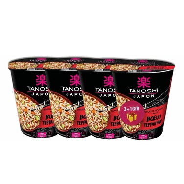 Tanoshi Teppanyaki Noodles 65GR 3+1 Free