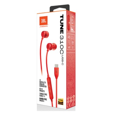 Jbl T310C Earphones Red