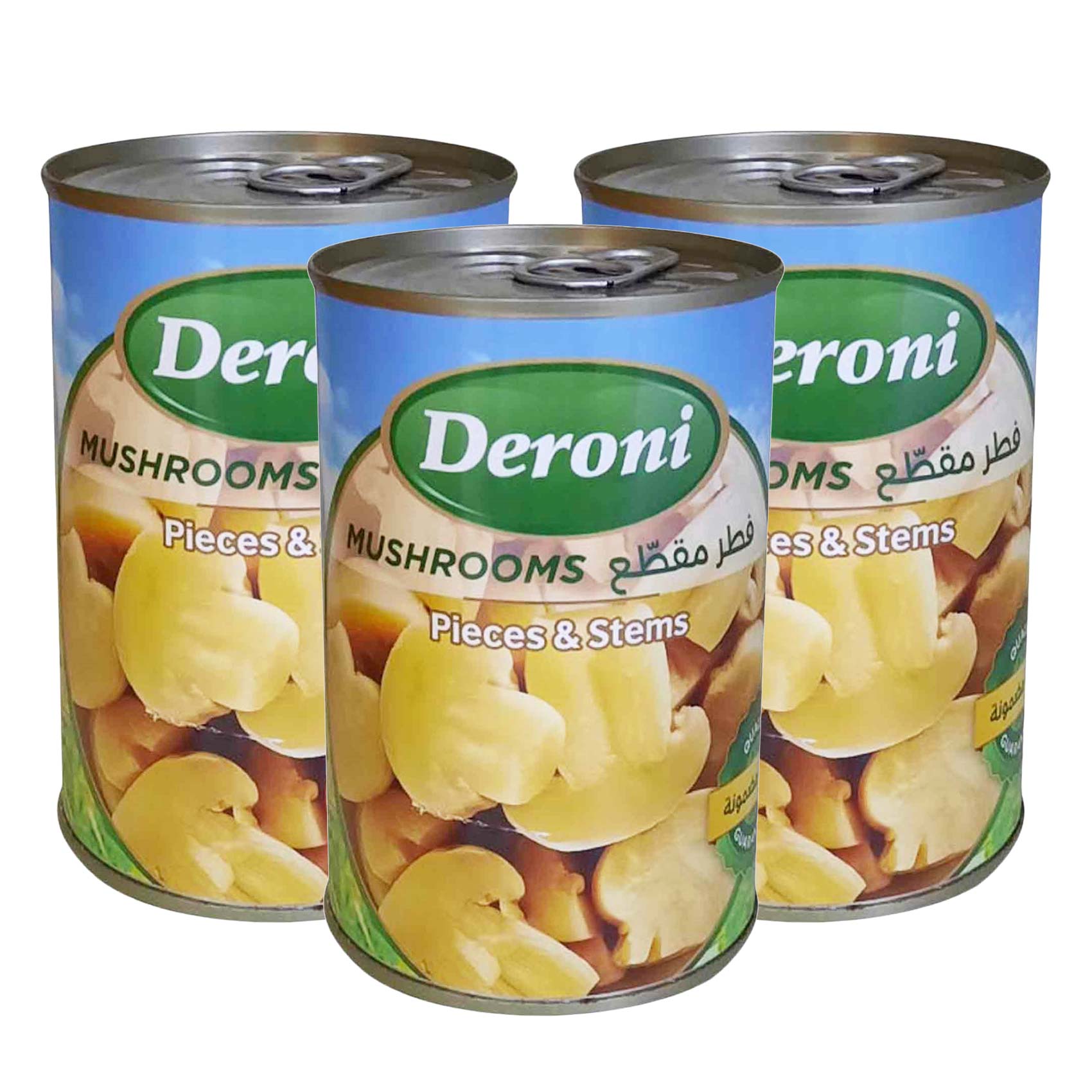 Buy Deroni Pieces And Stems Mushrooms 3X400GR Online | Carrefour Lebanon
