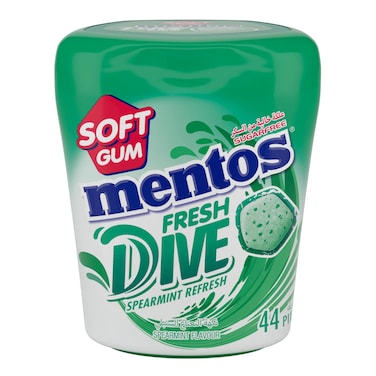 Mentos Fresh Dive Gum Spearmint 44 Pieces