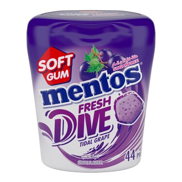 Mentos Fresh Dive Gum Grape 44 Pieces