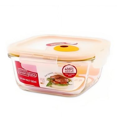 LocknLock Food Container Ovenglass Steam Hole Square 500Ml
