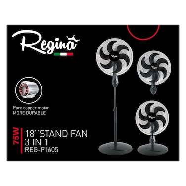 Regina 3 In 1 Fan 18 Inch 220V/50Hz 75W
