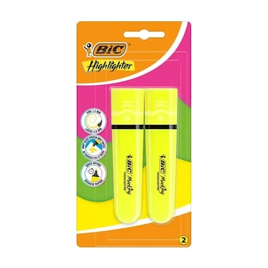 Bic Hl Flat Bl2 Yellow Neon Eu