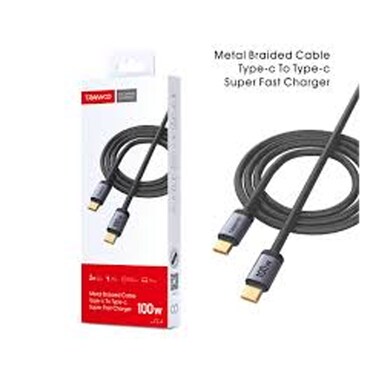 Tranyoo Braided Cable C to C 100W Black