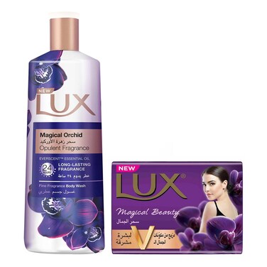 Lux Body Wash Magical Orchid 500ML +Beauty Bar 115GR Special Price