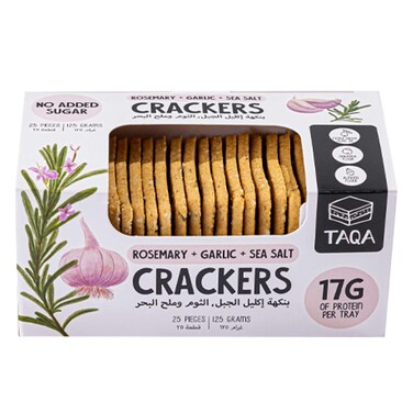 Taqa Vegan Rosemary With Garlic And Sea Salt Crackers 125GR