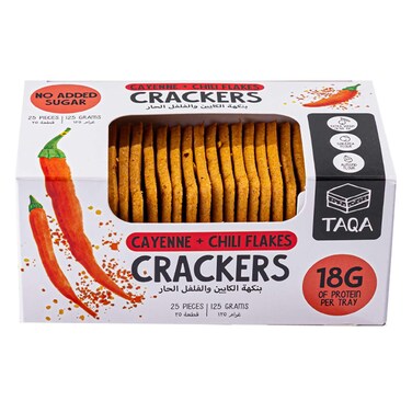 Taqa Vegan Cayine And Chili Flakes Crackers 125GR