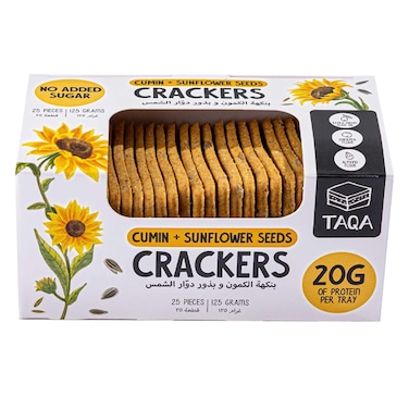 Taqa Vegan Cumin And Sunflower Seeds Crackers 125GR