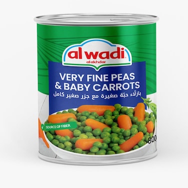 Al Wadi Al Akhdar Very Fine Peas And Carrots 800GR