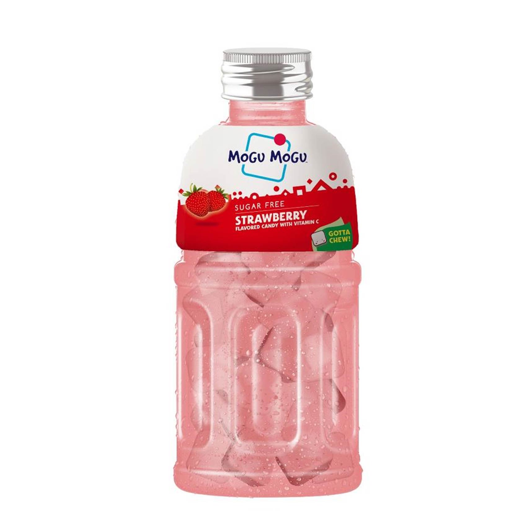 Buy Mogu Mogu Sugar Free Candy Strawberry Juice 19.5GR Online