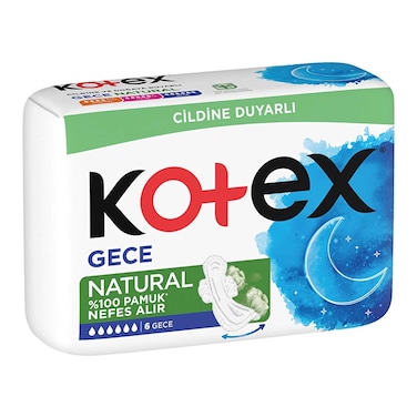 Kotex Natural Single Night 6 Pads
