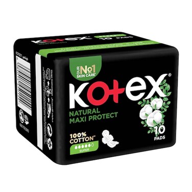 Kotex Natural Maxi Protect Super 10 Pads