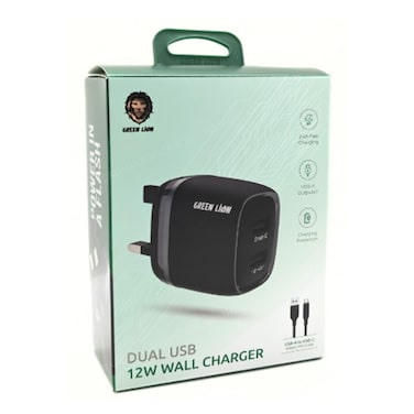 Green Lion 12W Wall Charger A To L 1M Cable