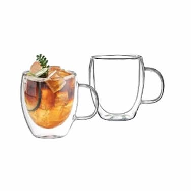 1 Piece Double Wall Glass Mug 350ML