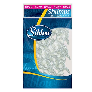 Siblou Raw Peeled Shrimp 61/70 1KG