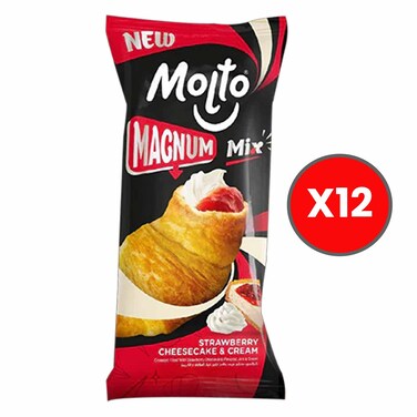 Molto Magnum Strawberry Cheese Cake 80GRX12