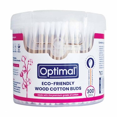 Optimal Wood Cotton Buds 300 Pieces